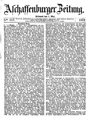 Aschaffenburger Zeitung Mittwoch 1. Mai 1872