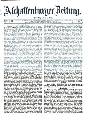 Aschaffenburger Zeitung Dienstag 14. Mai 1872