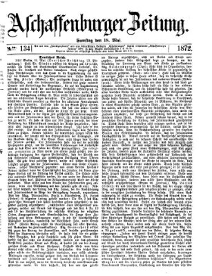 Aschaffenburger Zeitung Samstag 18. Mai 1872