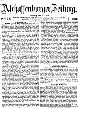 Aschaffenburger Zeitung Samstag 25. Mai 1872