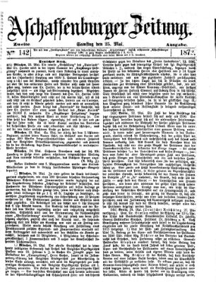 Aschaffenburger Zeitung Samstag 25. Mai 1872