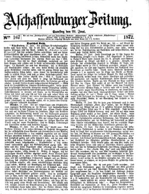 Aschaffenburger Zeitung Samstag 22. Juni 1872