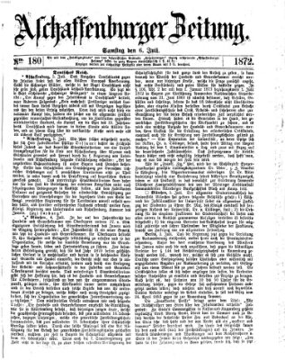 Aschaffenburger Zeitung Samstag 6. Juli 1872