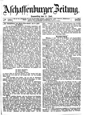 Aschaffenburger Zeitung Donnerstag 11. Juli 1872