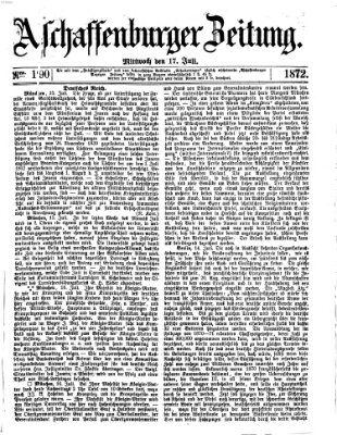 Aschaffenburger Zeitung Mittwoch 17. Juli 1872