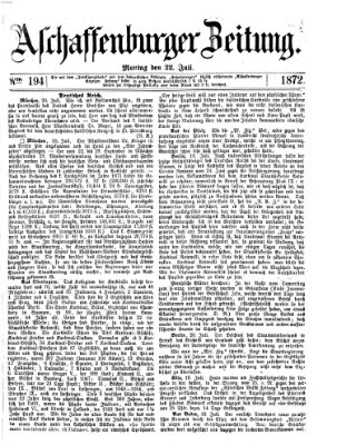 Aschaffenburger Zeitung Montag 22. Juli 1872