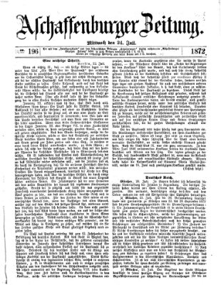 Aschaffenburger Zeitung Mittwoch 24. Juli 1872