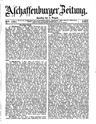 Aschaffenburger Zeitung Samstag 3. August 1872