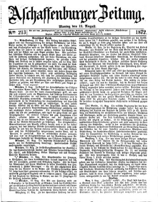 Aschaffenburger Zeitung Montag 12. August 1872