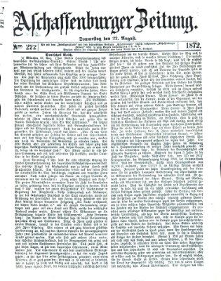 Aschaffenburger Zeitung Donnerstag 22. August 1872