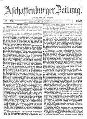 Aschaffenburger Zeitung Freitag 30. August 1872