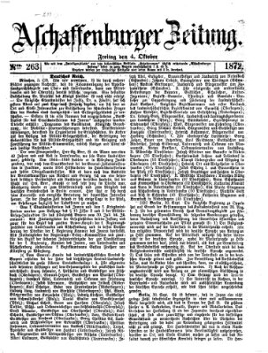 Aschaffenburger Zeitung Freitag 4. Oktober 1872