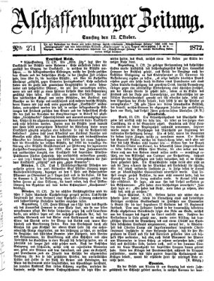 Aschaffenburger Zeitung Samstag 12. Oktober 1872