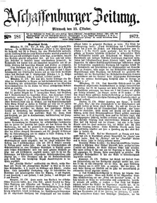 Aschaffenburger Zeitung Mittwoch 23. Oktober 1872