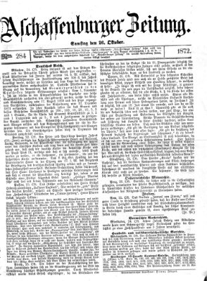 Aschaffenburger Zeitung Samstag 26. Oktober 1872