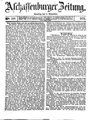 Aschaffenburger Zeitung Samstag 2. November 1872