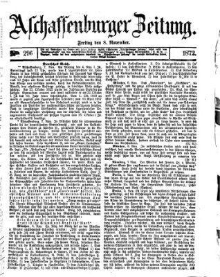 Aschaffenburger Zeitung Freitag 8. November 1872