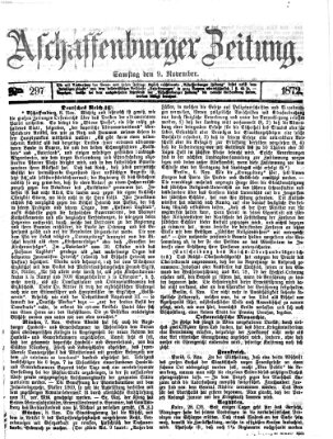 Aschaffenburger Zeitung Samstag 9. November 1872