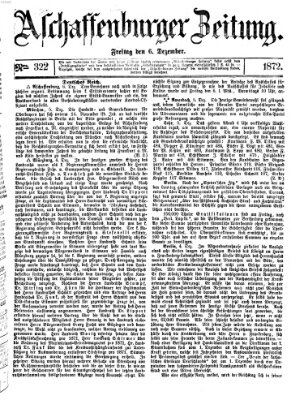 Aschaffenburger Zeitung Freitag 6. Dezember 1872