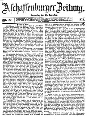 Aschaffenburger Zeitung Donnerstag 26. Dezember 1872