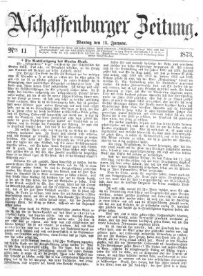 Aschaffenburger Zeitung Montag 13. Januar 1873