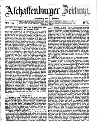 Aschaffenburger Zeitung Donnerstag 6. Februar 1873