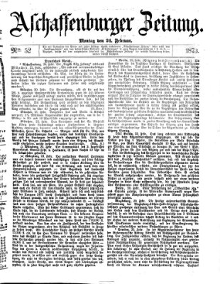 Aschaffenburger Zeitung Montag 24. Februar 1873