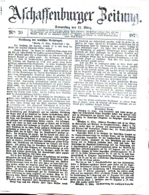Aschaffenburger Zeitung Donnerstag 13. März 1873