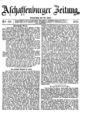 Aschaffenburger Zeitung Donnerstag 26. Juni 1873