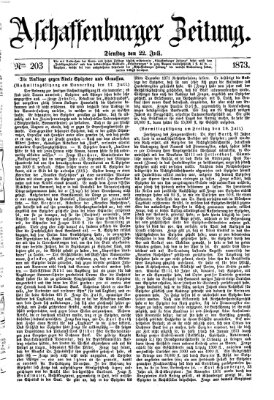 Aschaffenburger Zeitung Dienstag 22. Juli 1873