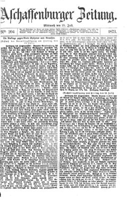 Aschaffenburger Zeitung Mittwoch 23. Juli 1873