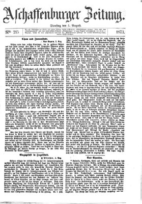 Aschaffenburger Zeitung Dienstag 5. August 1873