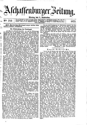 Aschaffenburger Zeitung Montag 8. September 1873