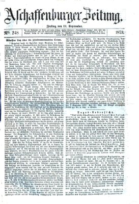 Aschaffenburger Zeitung Freitag 12. September 1873