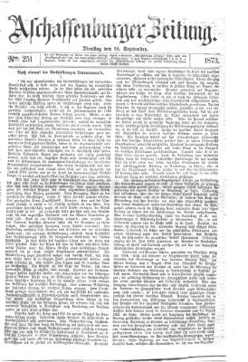 Aschaffenburger Zeitung Dienstag 16. September 1873