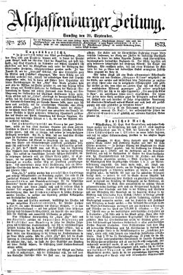 Aschaffenburger Zeitung Samstag 20. September 1873