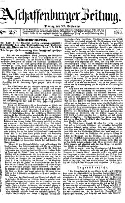 Aschaffenburger Zeitung Montag 22. September 1873