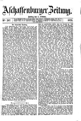 Aschaffenburger Zeitung Freitag 3. Oktober 1873