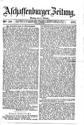 Aschaffenburger Zeitung Montag 6. Oktober 1873