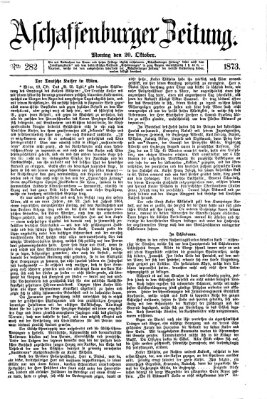 Aschaffenburger Zeitung Montag 20. Oktober 1873