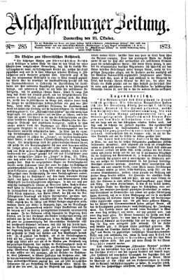 Aschaffenburger Zeitung Donnerstag 23. Oktober 1873