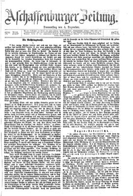 Aschaffenburger Zeitung Donnerstag 4. Dezember 1873