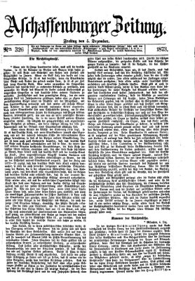 Aschaffenburger Zeitung Freitag 5. Dezember 1873