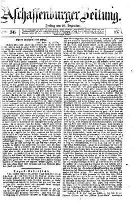 Aschaffenburger Zeitung Freitag 26. Dezember 1873