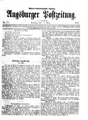 Augsburger Postzeitung Dienstag 28. März 1871