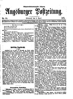 Augsburger Postzeitung Mittwoch 5. April 1871