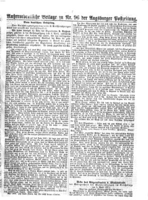 Augsburger Postzeitung Donnerstag 20. April 1871