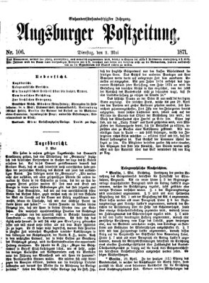 Augsburger Postzeitung Dienstag 2. Mai 1871