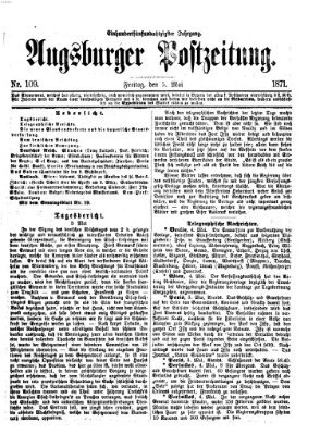 Augsburger Postzeitung Freitag 5. Mai 1871