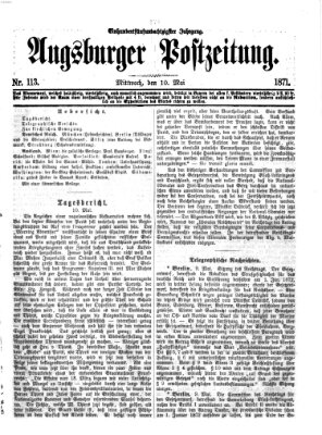 Augsburger Postzeitung Mittwoch 10. Mai 1871